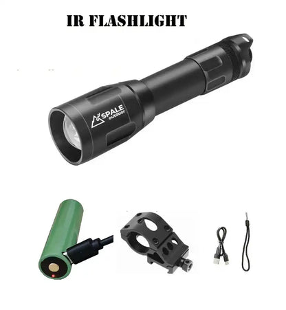 Rechargeable IR illuminator flashlight