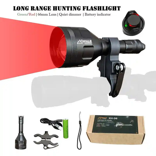 Red light, red flashlight for hunting 