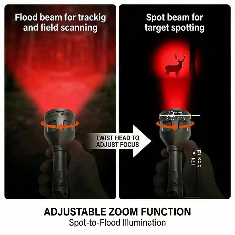 Zoom to adjust focus hunting flashlight spale XH 06